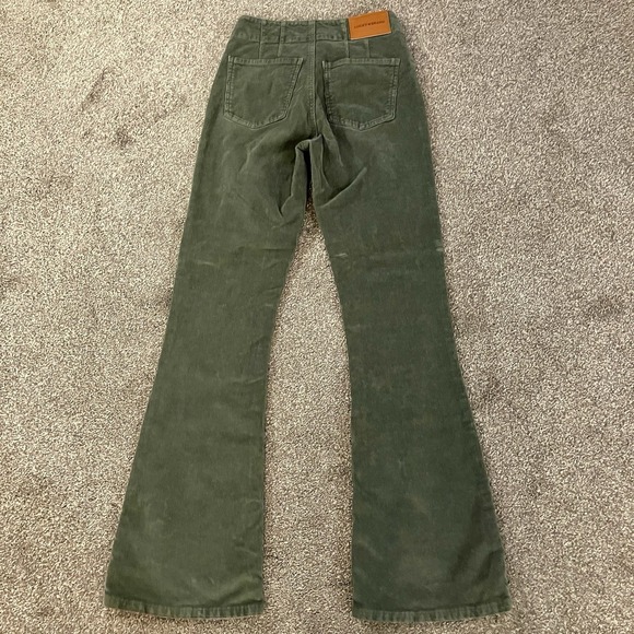 Lucky Brand Sz 2/26R Stevie Green Corduroy Flare Leg Hi Rise Pants Jeans Women's - Picture 4 of 6